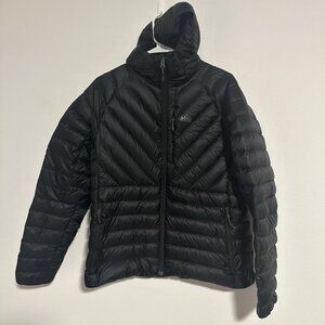 REI Co-op Women's Magma 850 Down Black Coat Size XL Puffer Outdoor Hiking